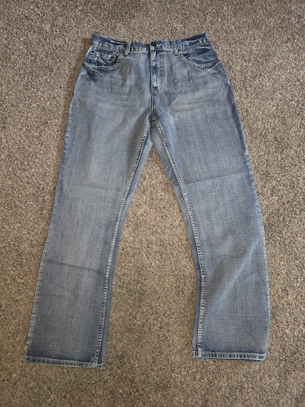 Men's Relaxed Light Blue Denim Jeans – Casual Everyday Fit